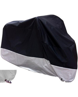 Xyzctem All Season Black Waterproof Sun Motorcycle Cover Fits Up To 108 Motors Xx Large Lockholes