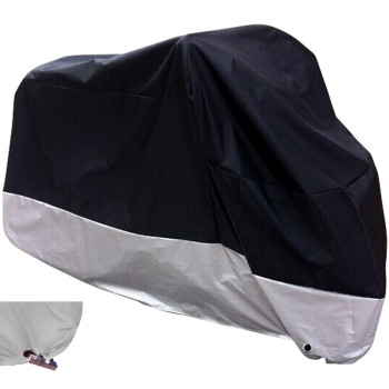 Xyzctem All Season Black Waterproof Sun Motorcycle Cover Fits Up To 108 Motors Xx Large Lockholes