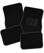 Zone Tech All Weather Carpet Vehicle Floor Mats 4Piece Black Premium Quality Carpet Vehicle Floor Mats Plus Vinyl Heel Pad For