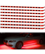 Xt Auto 8Pcs 12V Super Bright 30Cm 15 Led Flexible Waterproof Led Strip Light For Car Interior Exterior Decoration Drl Day Run