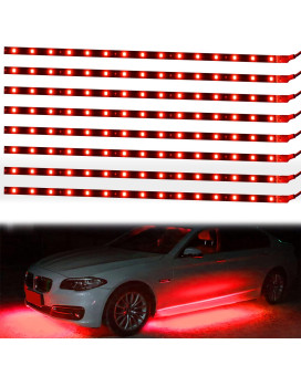 Xt Auto 8Pcs 12V Super Bright 30Cm 15 Led Flexible Waterproof Led Strip Light For Car Interior Exterior Decoration Drl Day Run