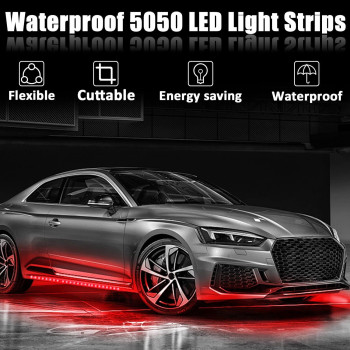 Xt Auto 8Pcs 12V Super Bright 30Cm 15 Led Flexible Waterproof Led Strip Light For Car Interior Exterior Decoration Drl Day Run