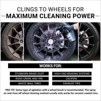 Car Guys Wheel Cleaner Effective Rim And Tire Cleaner Safe Versatile Brake Dust Remover For Alloy Chrome Aluminum Rims