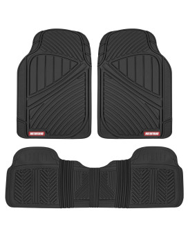 Motor Trend Flextough Performance All Weather Rubber Car Floor Mats 3 Piece Floor Mats Automotive Liners For Cars Truck Suv H