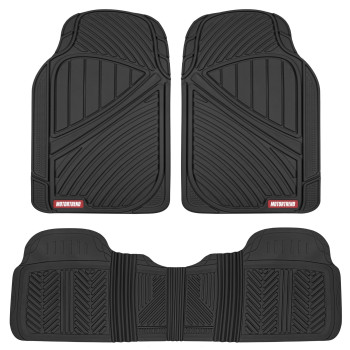 Motor Trend Flextough Performance All Weather Rubber Car Floor Mats 3 Piece Floor Mats Automotive Liners For Cars Truck Suv H