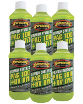 Tsi Supercool P1008D6Cp 100 Pag Viscosity Oil Plus Uv Dye 8 Oz 6 Pack