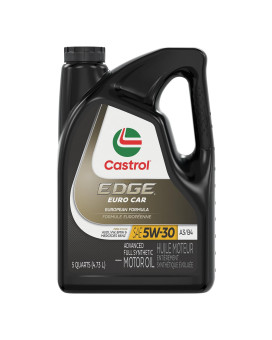 Castrol Edge Euro 5W30 A3B4 European Advanced Full Synthetic Motor Oil 5 Quarts