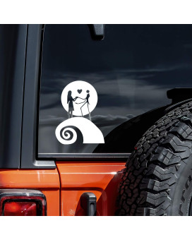 Jack And Sally Nightmare Moon Decal Vinyl Sticker Auto Car Truck Wall Laptop White 4 X 6