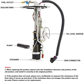 Carbole Fuel Pump Assembly Replacement For 1999 2000 2001 2002 2003 Ford F150 2004 F150 Heritage 1999 F250 Fits E2237S Xl3Z