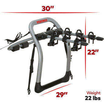 Yakima Halfback 3 Bike Capacity Trunk Bike Strap Rack With 4 Strap Attachment Supercrush Zipstrips And Bomber External Frame