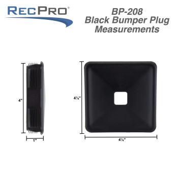 Recpro 2 Rv 4 Bumper Plug End Cap Cover Wtabs Black Camper Travel Trailer Made In America