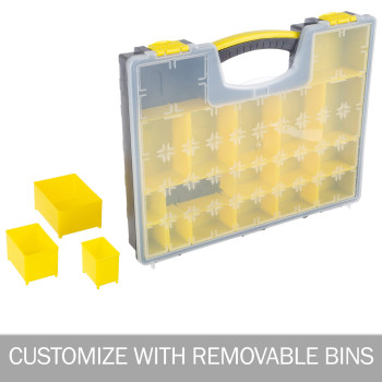 Stalwart 75Mj4645102 Parts And Crafts Portable Storage Organizer Box Set Of 4 Yellowblack