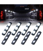 Xprite White Truck Pickup Bed Light Kit 24 Led Cargo Rock Lighting Kits Wswitch For Van Offroad Under Car Side Marker Foot