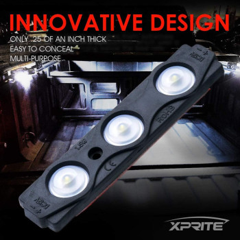 Xprite White Truck Pickup Bed Light Kit 24 Led Cargo Rock Lighting Kits Wswitch For Van Offroad Under Car Side Marker Foot