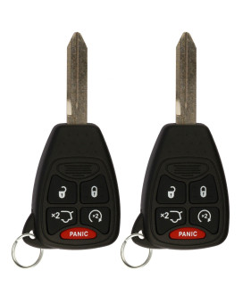 Keylessoption Keyless Entry Remote Control Uncut Car Key Fob Replacement For Oht692427Aa Kobdt04A Pack Of 2