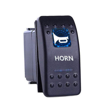 Esupport Car Bar 12V 20A Blue Led Horn Light Push Button Rocker Toggle Switch 5Pin Momentary On Off