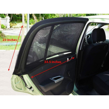 Car Rear Window Sunshade Screen Premium Quality Mesh Cover Blocks Uv Cling Back Surface No Suction Cups Needed For Baby P