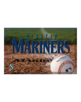 Fanmats 19052 Team Color 19 X 30 Seattle Mariners Scraper Mat Mlb Ball