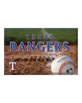 Fanmats 19058 Team Color 19 X 30 Texas Rangers Scraper Mat Mlb Ball