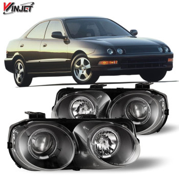 Winjet Compatible With 1994 1995 1996 1997 Acura Integra Led Drl Halo Projector Headlights