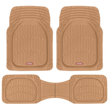 Motor Trend Flextough Floor Mats For Cars Beige Deep Dish Allweather Mats Waterproof Trimto Fit Automotive Floor Mats For Ca