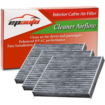 Epauto Cp285 Cf10285 Premium Cabin Air Filter Includes Activated Carbon 3 Pack