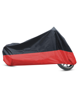 Uxcell Xxl 190T Motorcycle Cover Blackred Outdoor Uv Waterproof 104Inch