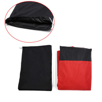 Uxcell Xxl 190T Motorcycle Cover Blackred Outdoor Uv Waterproof 104Inch