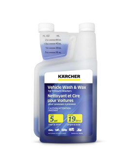 Krcher Vehicle Wash And Wax Pressure Washer Detergent Pressure Washer Soap For Cars Bikes Trucks Boats And More 1 Quart