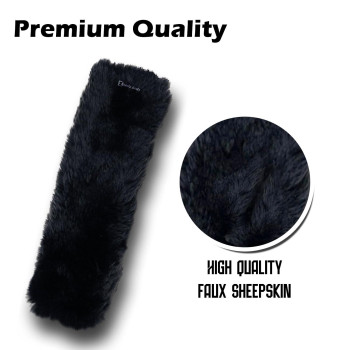 Zento Deals Soft Faux Sheepskin Seat Belt Shoulder Pad Two Packs A Must Have For All Car Owners For A More Comfortable Driving