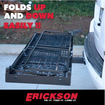 Erickson 07496 Cargo Carrier With Sides Folding 500 Lb Rated