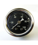 Midusa 100 Psi Oil Pressure Gauge 18 Npt Fitting Motorcycle 88004