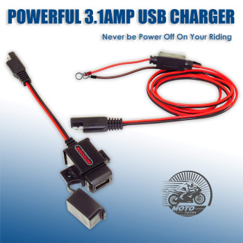 Motopower Mp0609A 31Amp Motorcycle Usb Port Kit Sae To Usb Adapter On Motorcycle