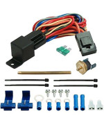 American Volt 160F Electric Auto Engine Radiator Cooling Fan Coolant Temperature Thermostat Sensor Switch Complete Relay Wiring