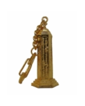 Golden Mantra Pagoda Keychain Amulet