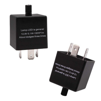 Huiqiaods 12V Cf14 Jl02 3 Pin Adjustable Electronic Led Flasher Relay For Turn Signal Bulbs 1 Pc