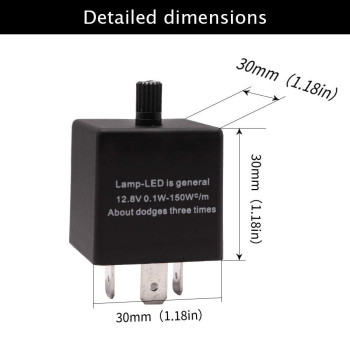 Huiqiaods 12V Cf14 Jl02 3 Pin Adjustable Electronic Led Flasher Relay For Turn Signal Bulbs 1 Pc