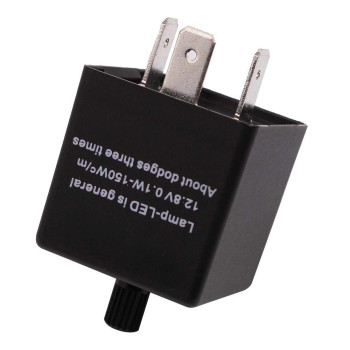 Huiqiaods 12V Cf14 Jl02 3 Pin Adjustable Electronic Led Flasher Relay For Turn Signal Bulbs 1 Pc