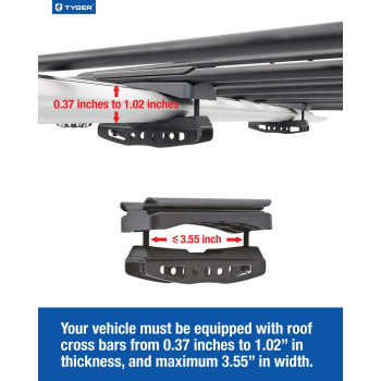 Tyger Heavy Duty Roof Mounted Cargo Basket Rack L4725 X W366 X H59 Roof Top Luggage Carrier With Wind Fairing