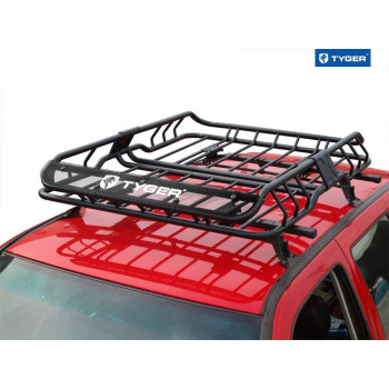 Tyger Heavy Duty Roof Mounted Cargo Basket Rack L4725 X W366 X H59 Roof Top Luggage Carrier With Wind Fairing