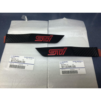 2015 2016 Genuine Oem Subaru Wrx Sti Black Fender Badge Emblem Set Limited Pair