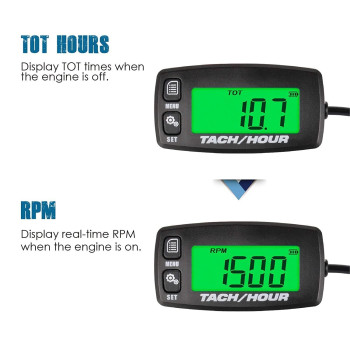 Runleader Digital Maintenance Tachhour Meter Battery Replacement For Small Gas Engine Used On Riding Lawn Tractor Generator Com