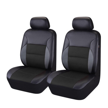 Car Pass Luxury Pu Leather Car Seat Covers Two Front Seats Universal Fit For 95 Automotive Vehicle Suv Truck Sedan With 5Mm C