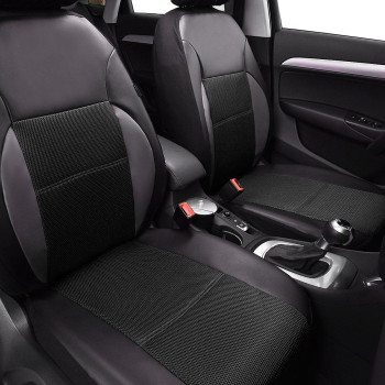 Car Pass Luxury Pu Leather Car Seat Covers Two Front Seats Universal Fit For 95 Automotive Vehicle Suv Truck Sedan With 5Mm C