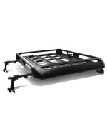 Auto Dynasty 50 Inches X 38 Inches Aluminum Roof Rack Top Cargo Carrier Basketcross Bar Black