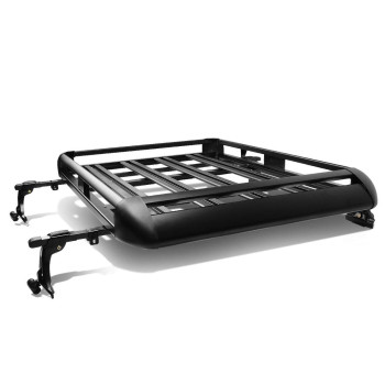 Auto Dynasty 50 Inches X 38 Inches Aluminum Roof Rack Top Cargo Carrier Basketcross Bar Black