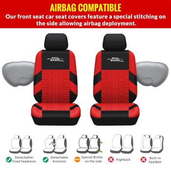 Autoyouth Car Seat Covers Full Set Front Bucket Seat Covers With Split Bench Back Seat Covers For Cars For Women Full Set Seat