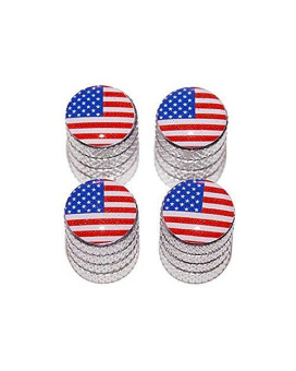 Graphics And More Usa American Flag Tire Rim Valve Stem Caps Aluminum