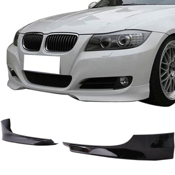 Prepainted Front Splitter Lip Compatible With 20092011 Bmw 3 Series E90 Lci Factory Style Pp Painted Jet Black 668 Front Sp