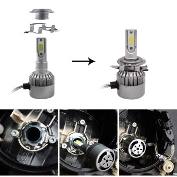 Huiqiaods H7 Led Headlight Bulb Adapter Holder Socket For Jetta Mercedesbenz Audi Bmw E85 X5 New Bora Sagitar 2 Pack